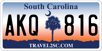 SC license plate AKQ816