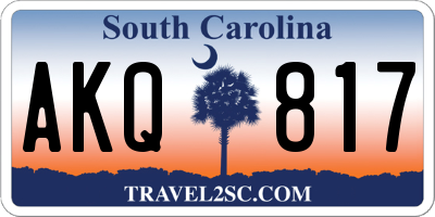 SC license plate AKQ817