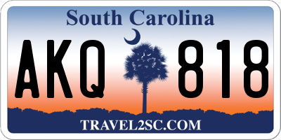SC license plate AKQ818