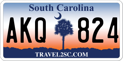 SC license plate AKQ824