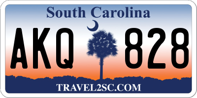 SC license plate AKQ828