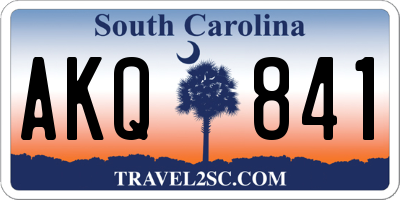 SC license plate AKQ841