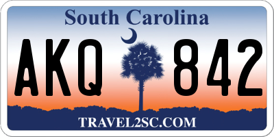 SC license plate AKQ842