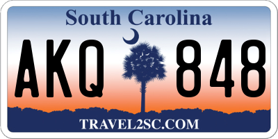 SC license plate AKQ848