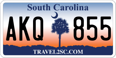 SC license plate AKQ855