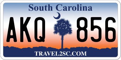 SC license plate AKQ856