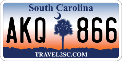 SC license plate AKQ866
