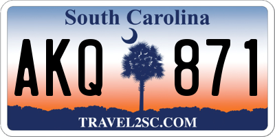SC license plate AKQ871