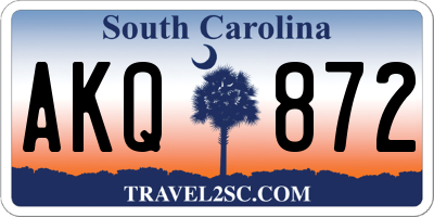 SC license plate AKQ872