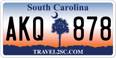 SC license plate AKQ878