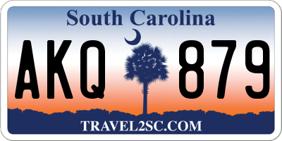 SC license plate AKQ879