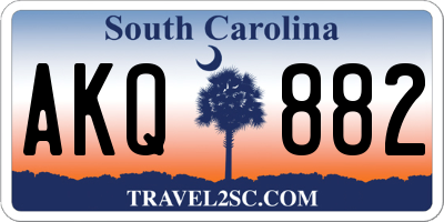 SC license plate AKQ882