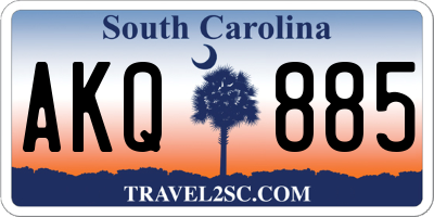SC license plate AKQ885