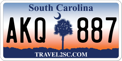 SC license plate AKQ887