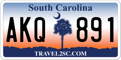 SC license plate AKQ891