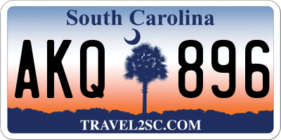 SC license plate AKQ896