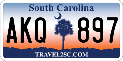 SC license plate AKQ897