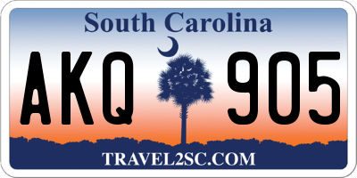 SC license plate AKQ905