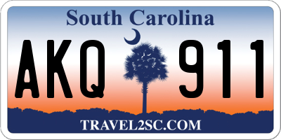 SC license plate AKQ911