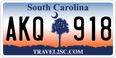 SC license plate AKQ918