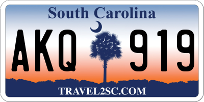SC license plate AKQ919