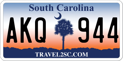 SC license plate AKQ944