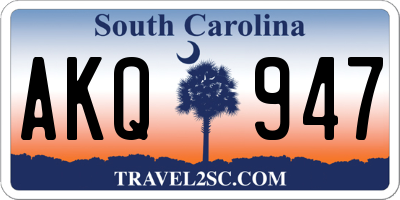 SC license plate AKQ947