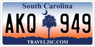 SC license plate AKQ949