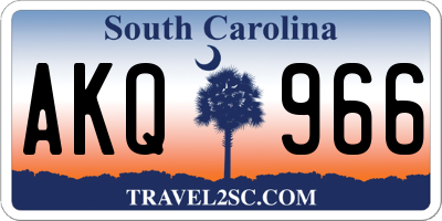 SC license plate AKQ966