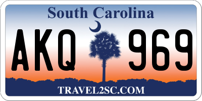 SC license plate AKQ969