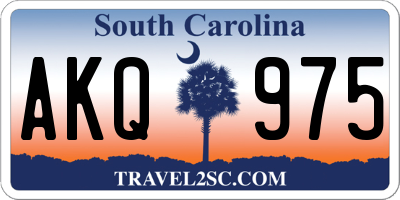 SC license plate AKQ975