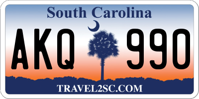 SC license plate AKQ990