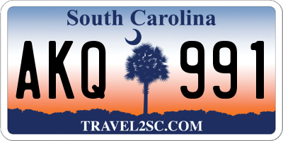 SC license plate AKQ991