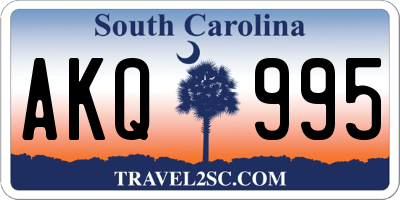 SC license plate AKQ995