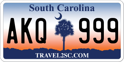SC license plate AKQ999