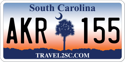 SC license plate AKR155