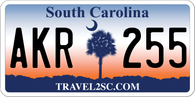 SC license plate AKR255