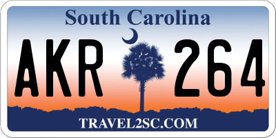 SC license plate AKR264