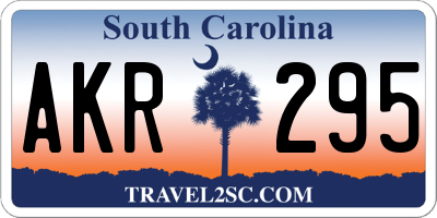 SC license plate AKR295