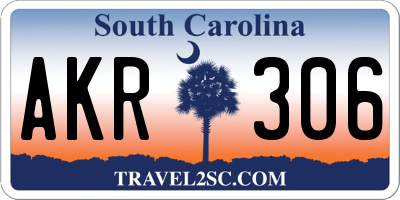 SC license plate AKR306