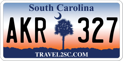 SC license plate AKR327