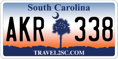 SC license plate AKR338