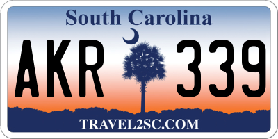 SC license plate AKR339