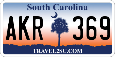 SC license plate AKR369