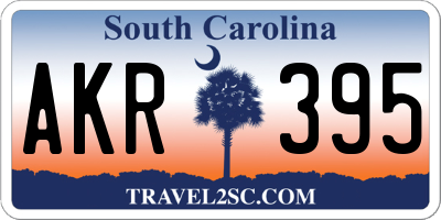 SC license plate AKR395