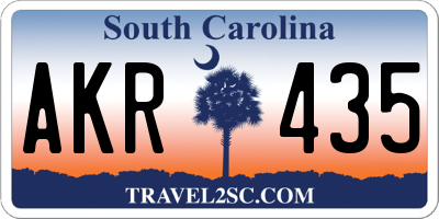 SC license plate AKR435