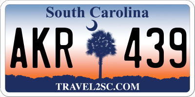 SC license plate AKR439