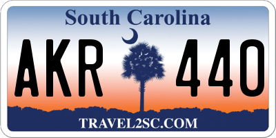 SC license plate AKR440