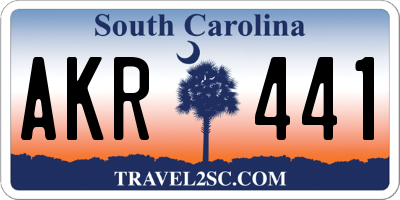 SC license plate AKR441