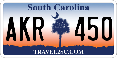 SC license plate AKR450
